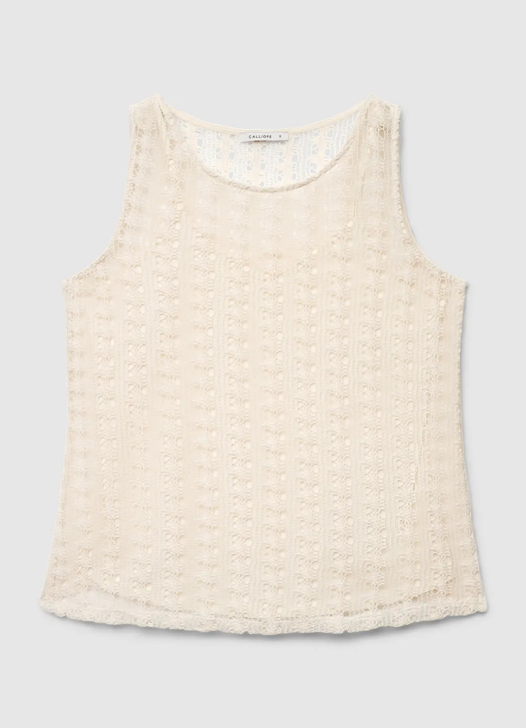 Calliope canotta crochet débardeur femme ajouré