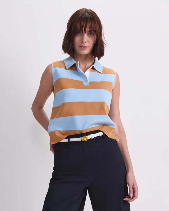 Sportscraft Knit polo débardeur sans manches maille
