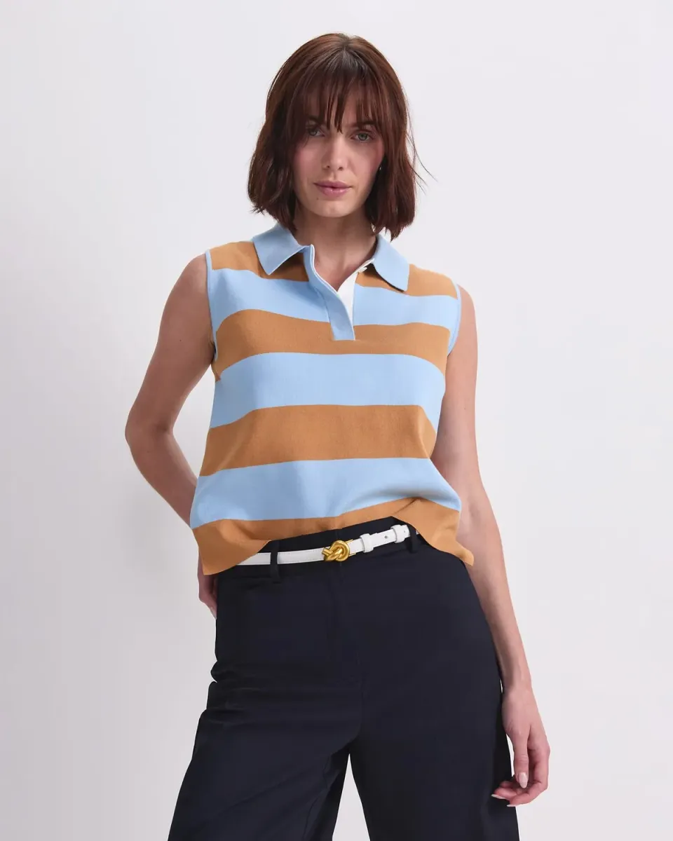 Sportscraft Knit polo débardeur sans manches maille