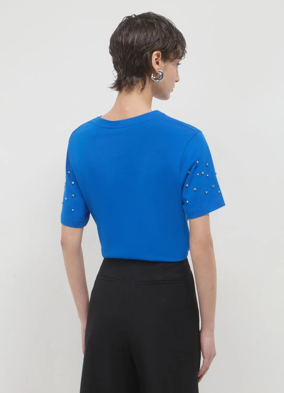 Calliope t-shirt coton femme manches strass