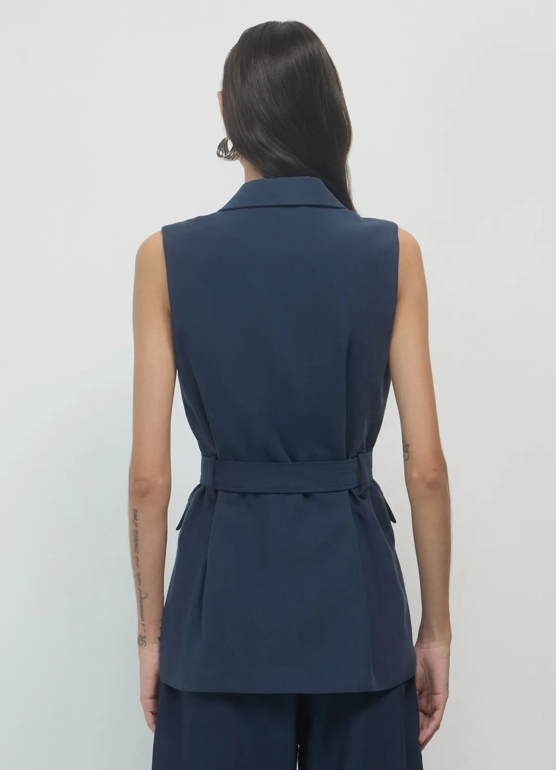Calliope gilet tailleur femme croisé à ceinture