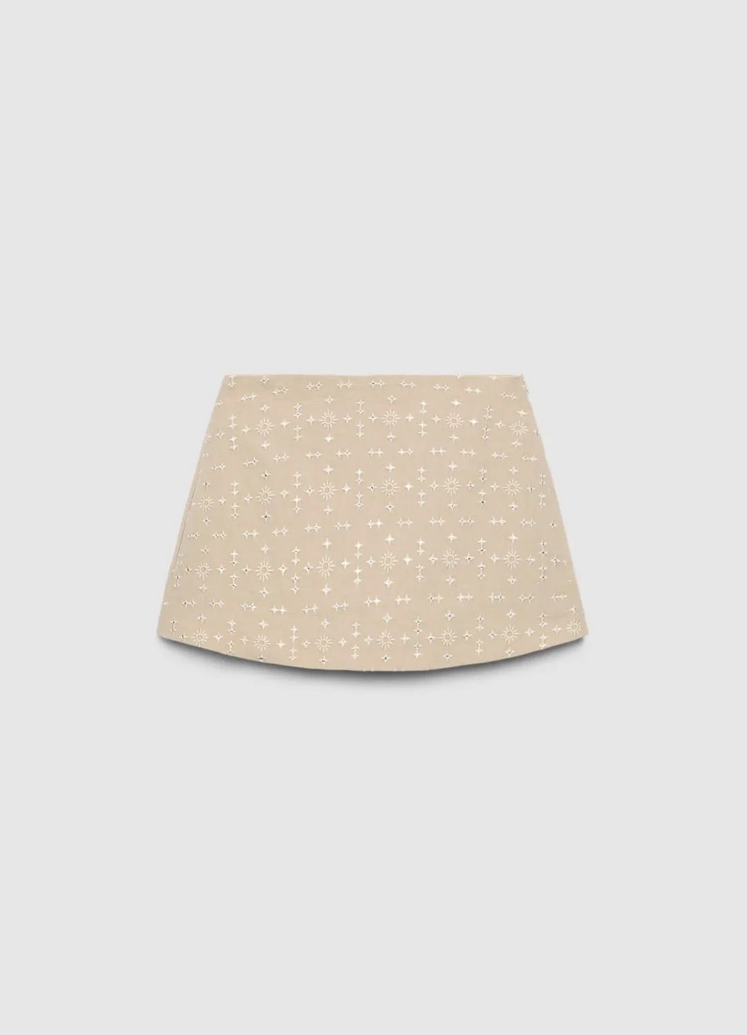 Calliope short brodé femme taille haute effet jupé