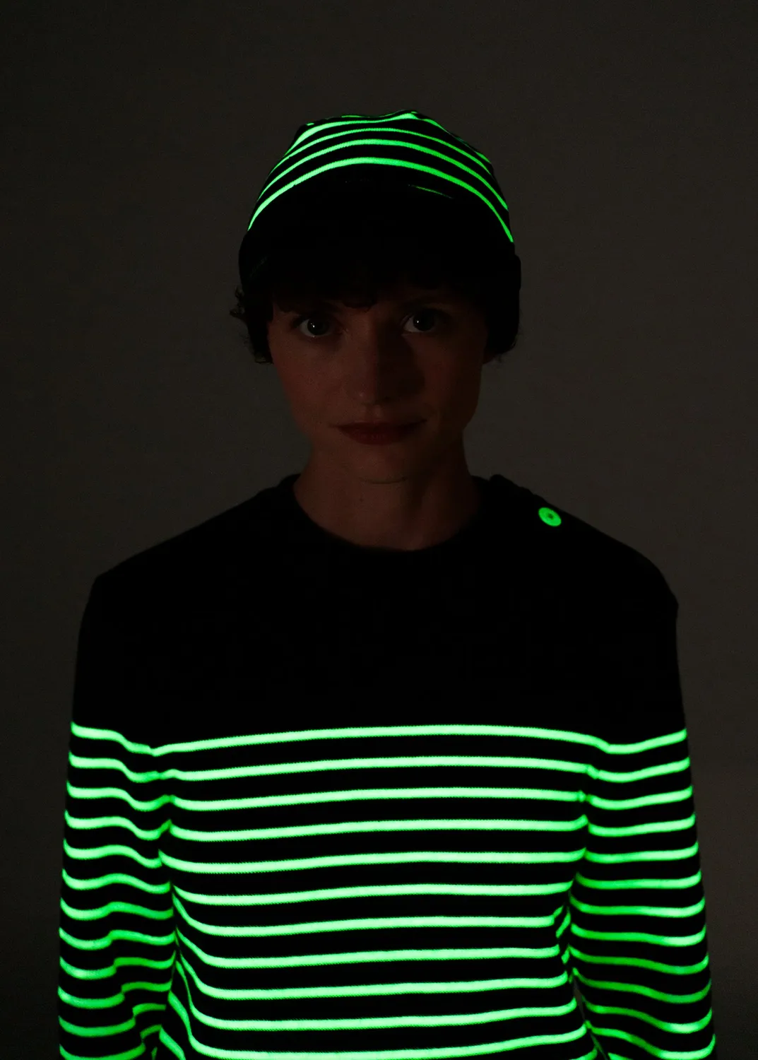 Saint James bonnet phosphorescent laine navy taille unique