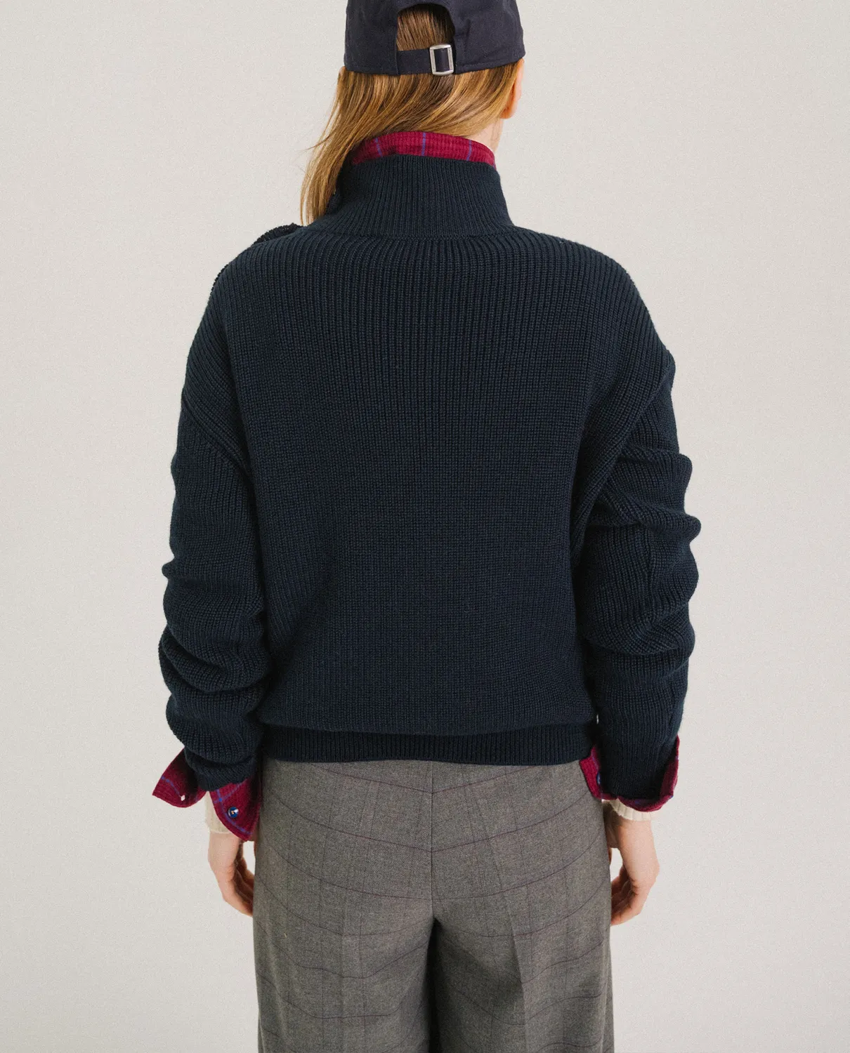 Tinsels Frenchy pull laine col rond Navy