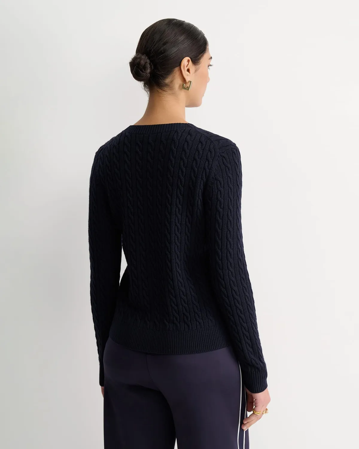 SportsCraft Baby Cable pull col rond mérinos femme