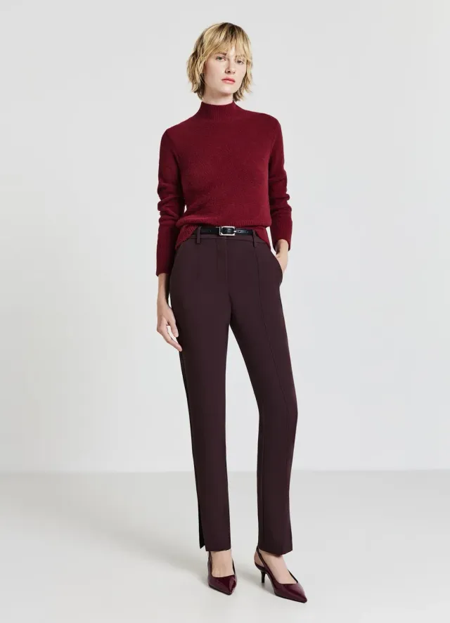 Calliope pull col montant femme manches longues uni