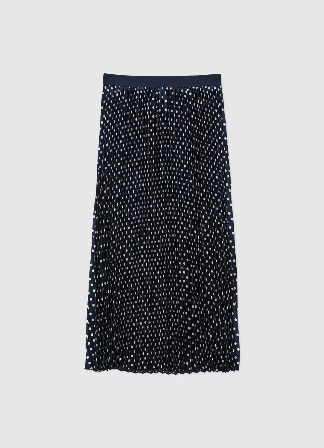 Calliope jupe plissée femme midi à pois élastique