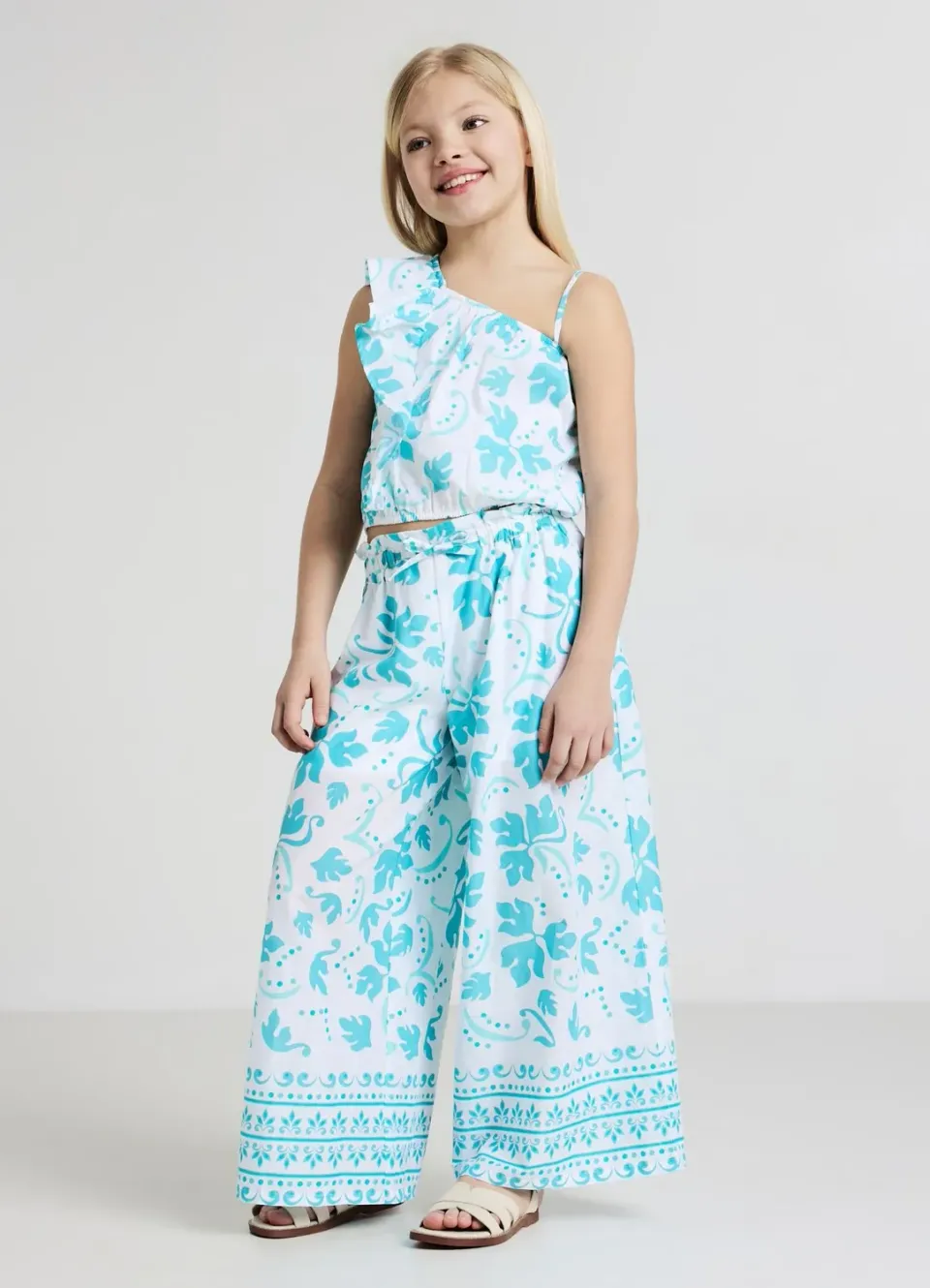 Calliope pantalon large fille coton fantaisie