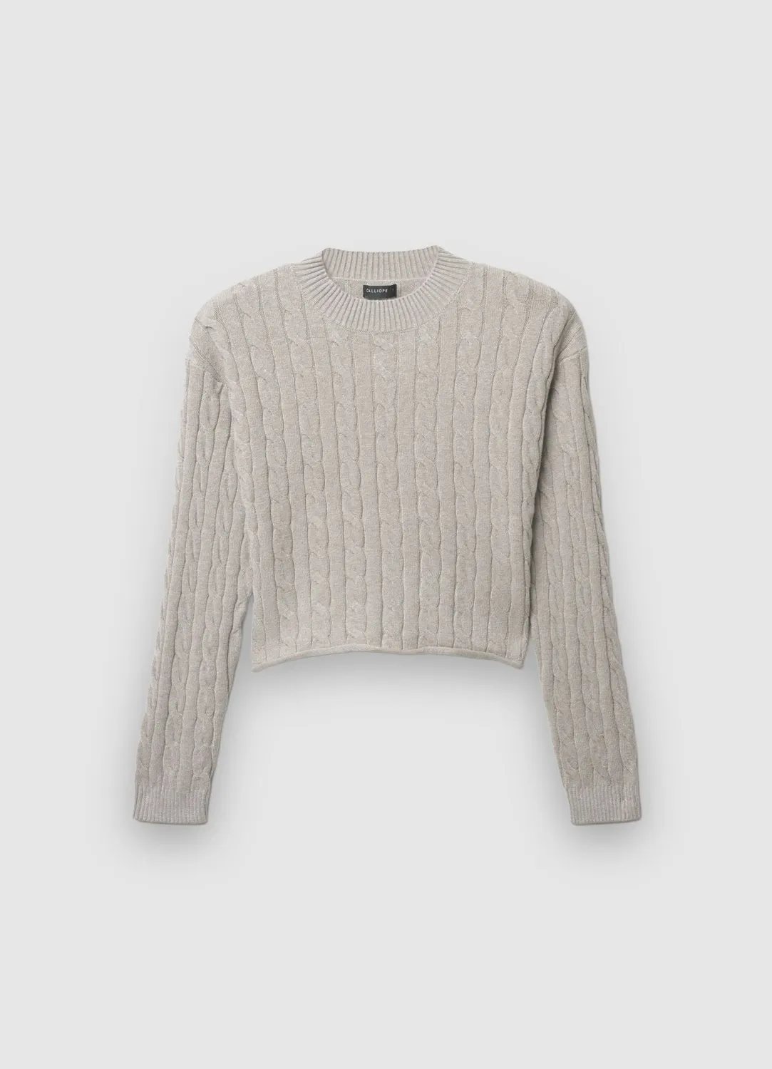 Calliope pull crop torsadé manches longues femme