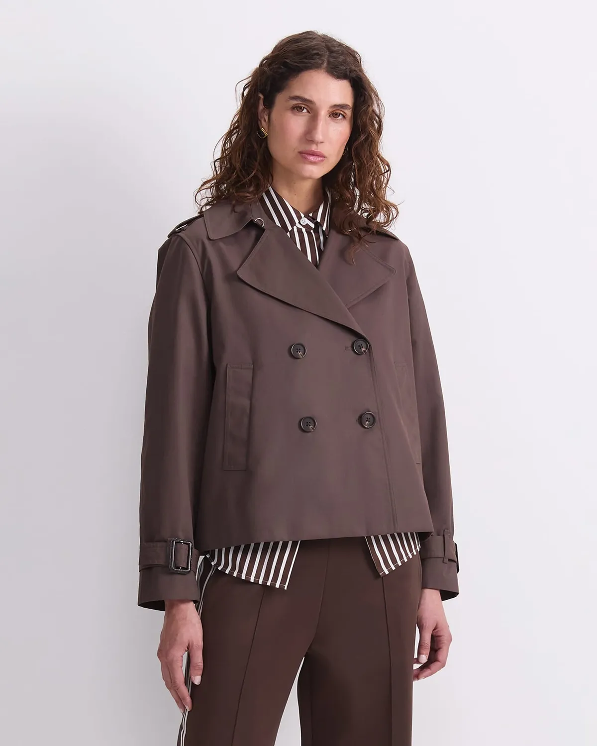 Sportscraft Audrey Crop trench court 100% lin