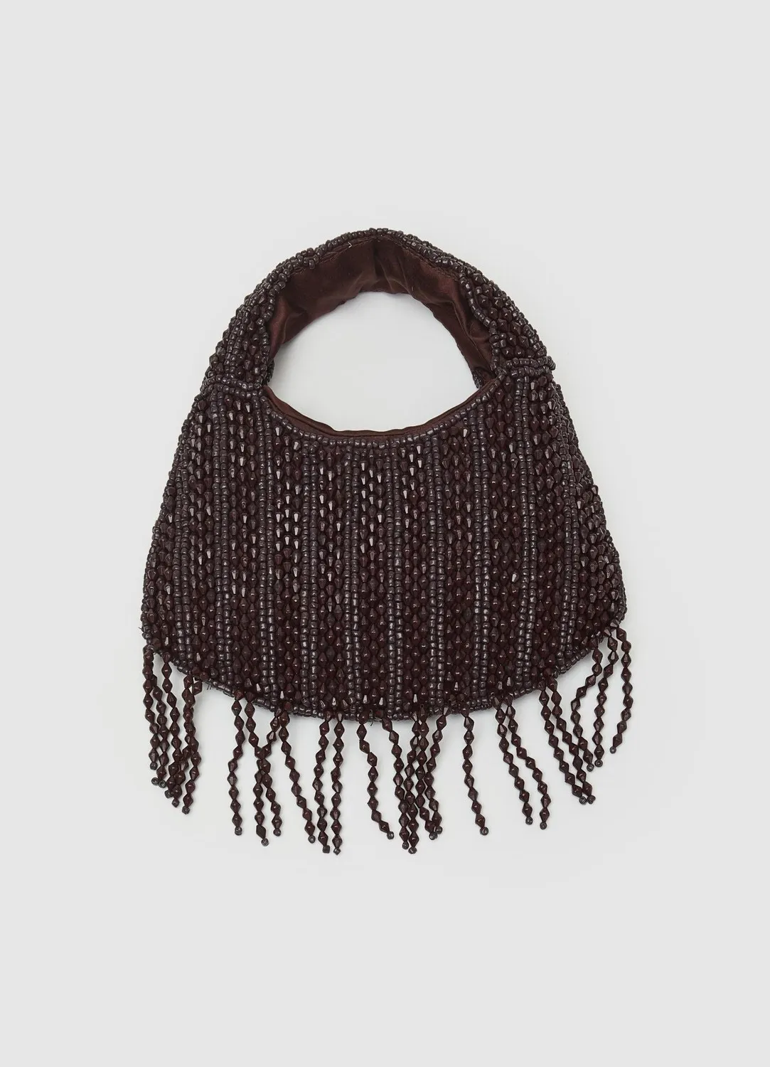 Calliope sac demi-lune perles franges TU