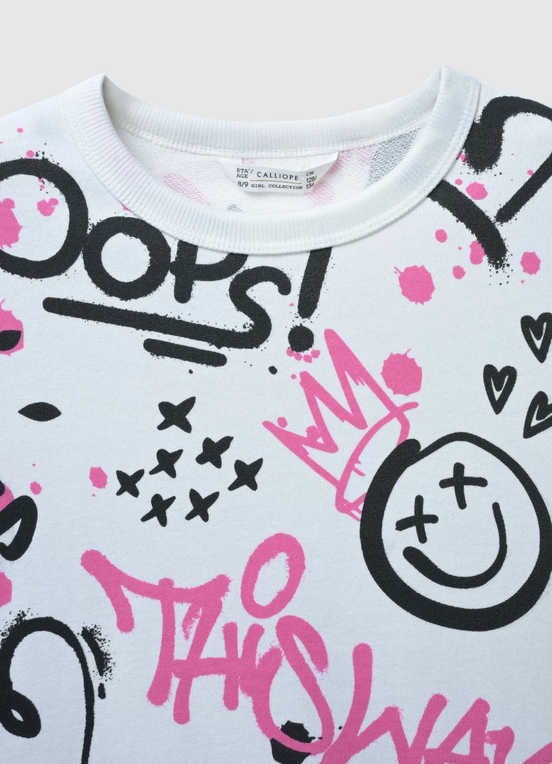 Calliope sweat fille imprimé graffiti