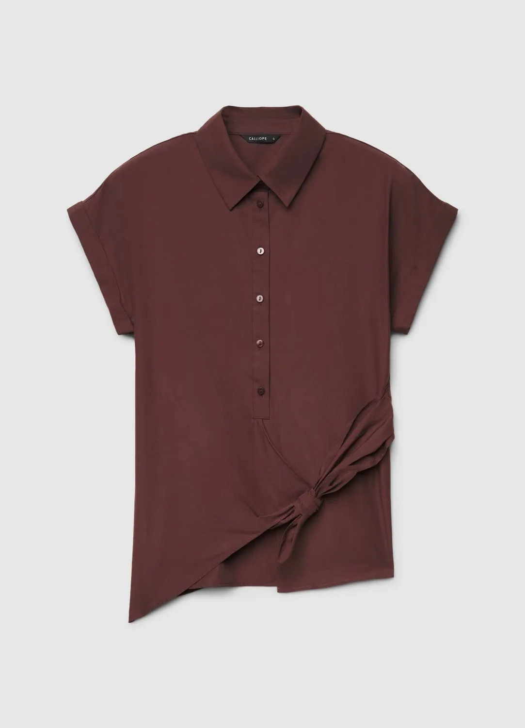 Calliope chemise femme nœud côté manches courtes
