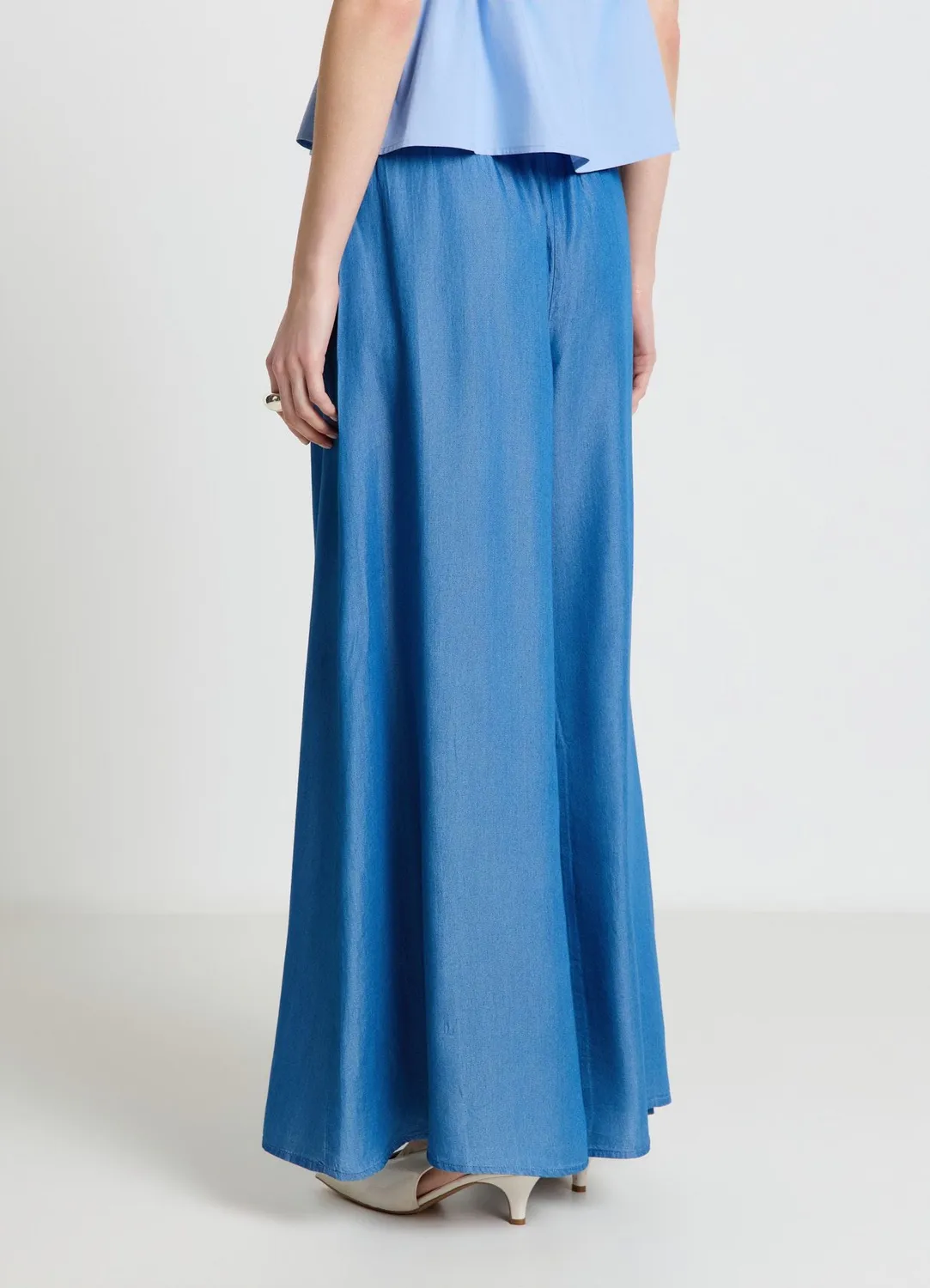 Calliope jupe-culotte large élastique femme unie