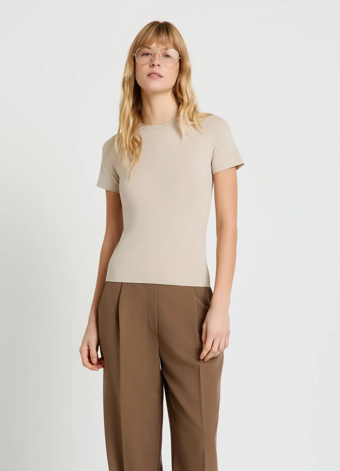 Calliope T-shirt tinta unita t-shirt uni femme coton