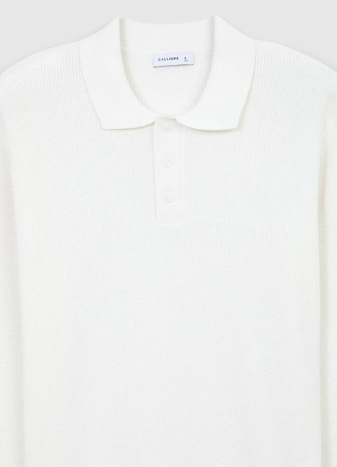 Calliope coton polo pull homme manches longues