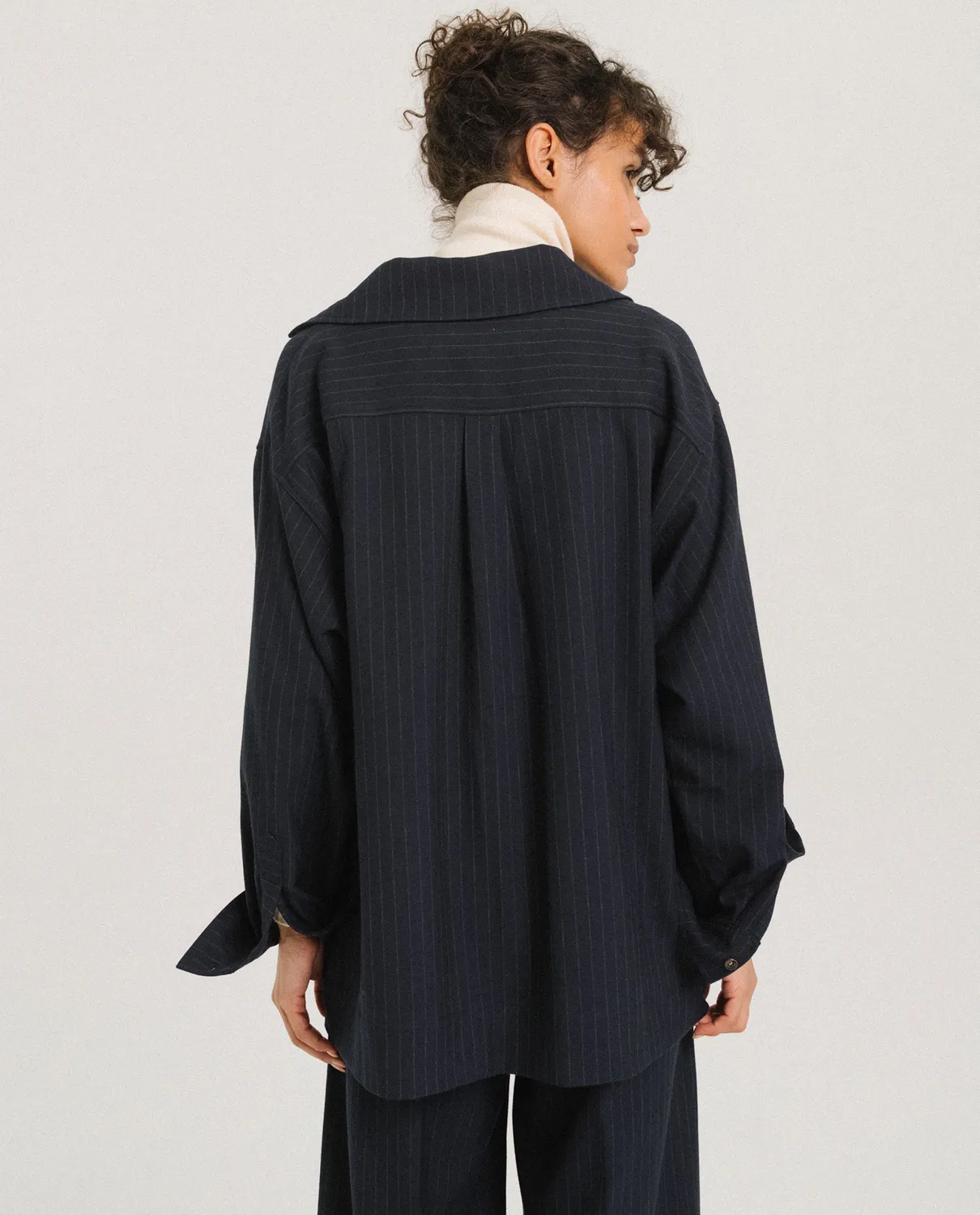 Tinsels Finistère Club blouse rayée gabardine