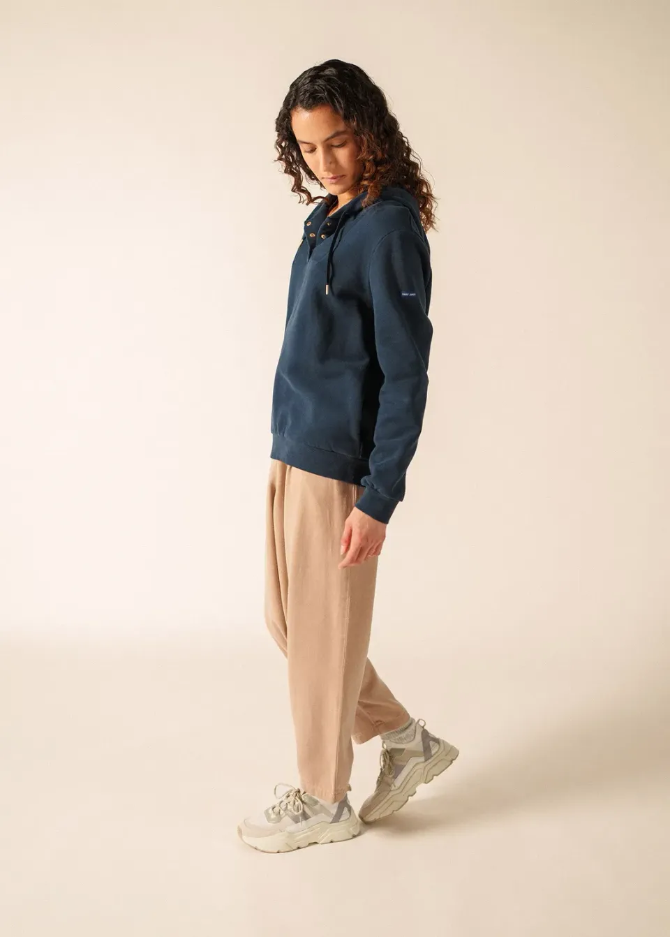 Saint James Adeline sweat amiral molleton coton