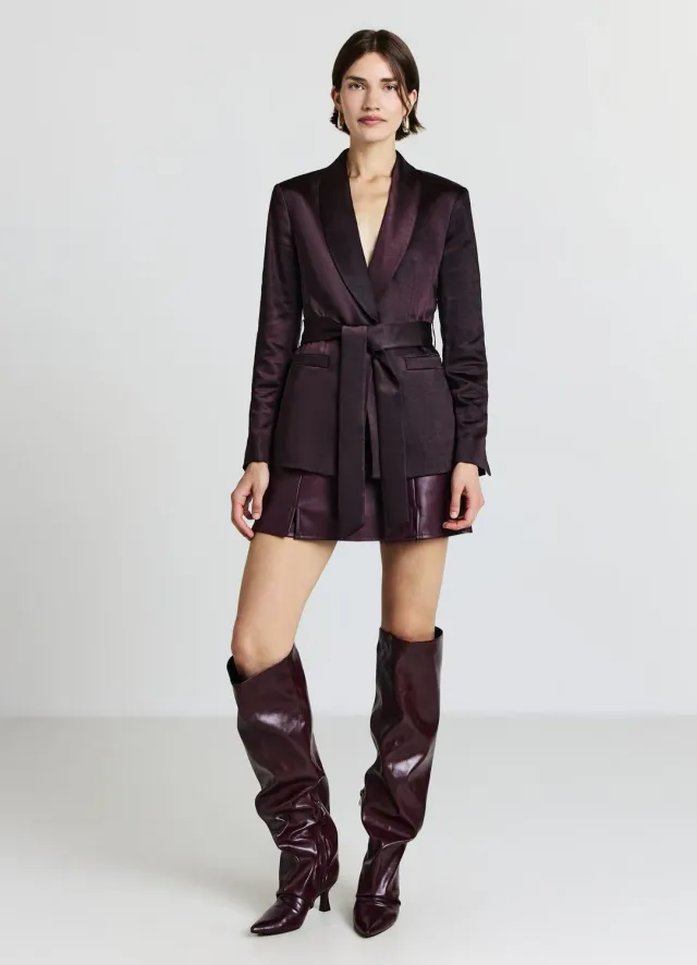 Calliope veste satinée femme un bouton poches