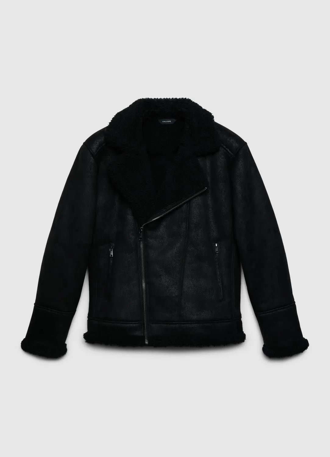 Calliope blouson perfecto homme effet mouton zip