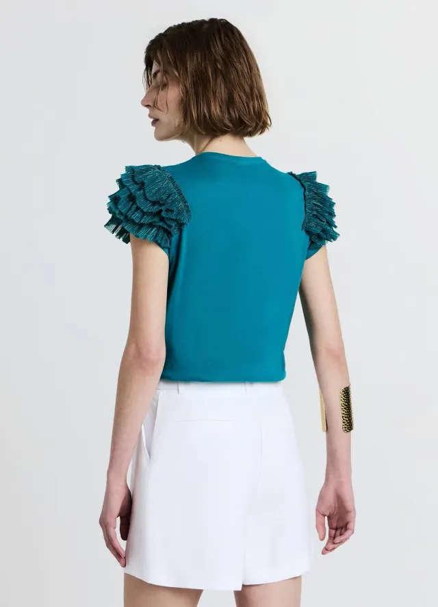 Calliope t-shirt femme tulle S coton col rond