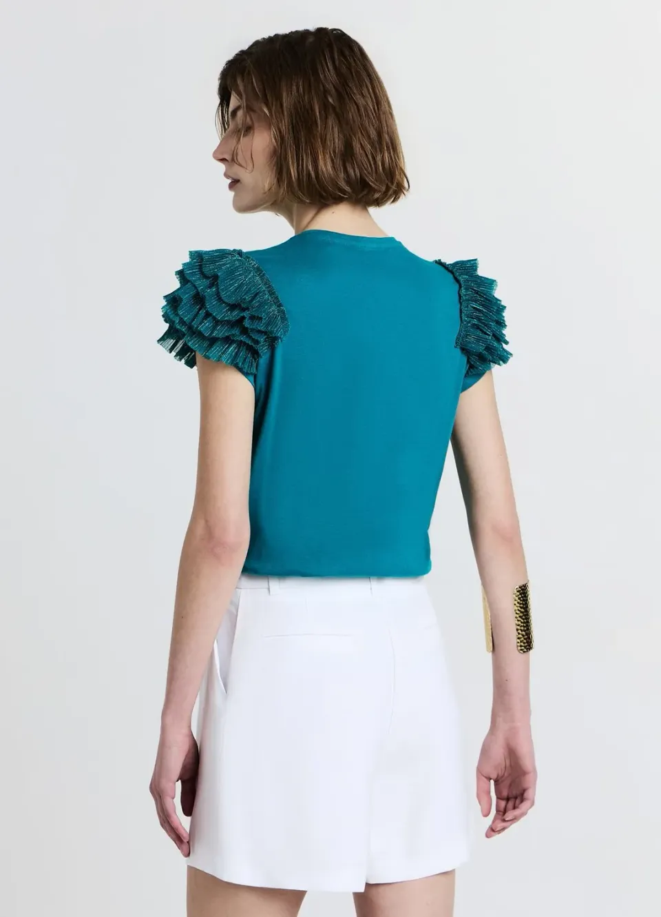 Calliope t-shirt femme tulle S coton col rond