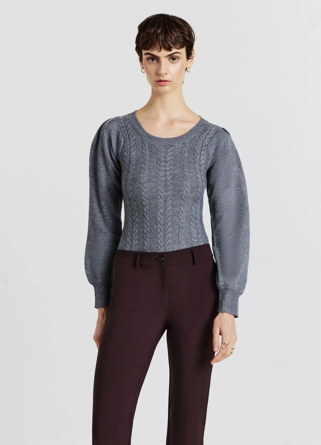 Calliope Body maille torsades femme col rond