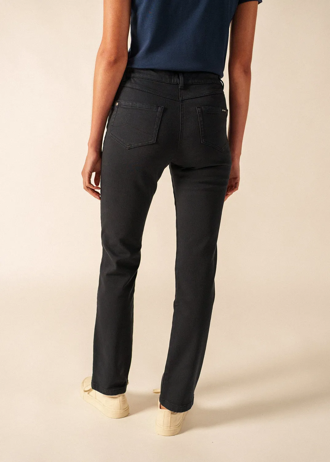 Saint James Patricia pantalon droit navy coton stretch