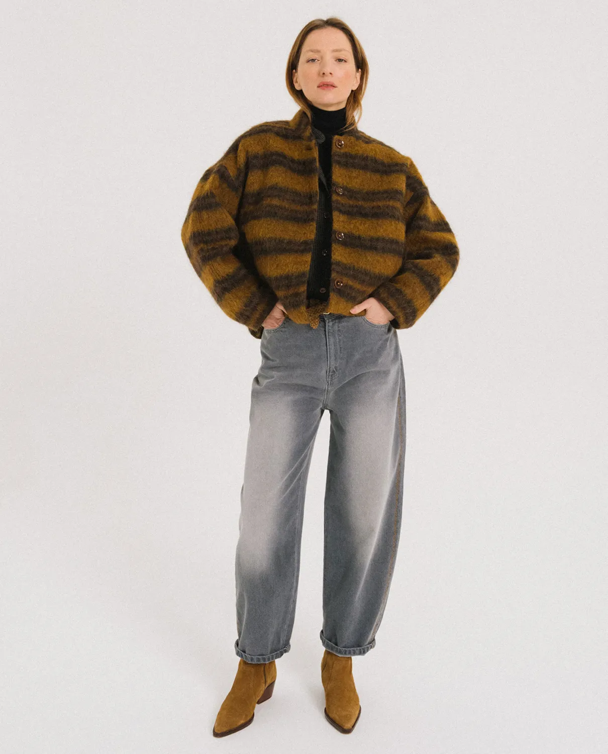 Tinsels Destiny blouson laine rayé Harry