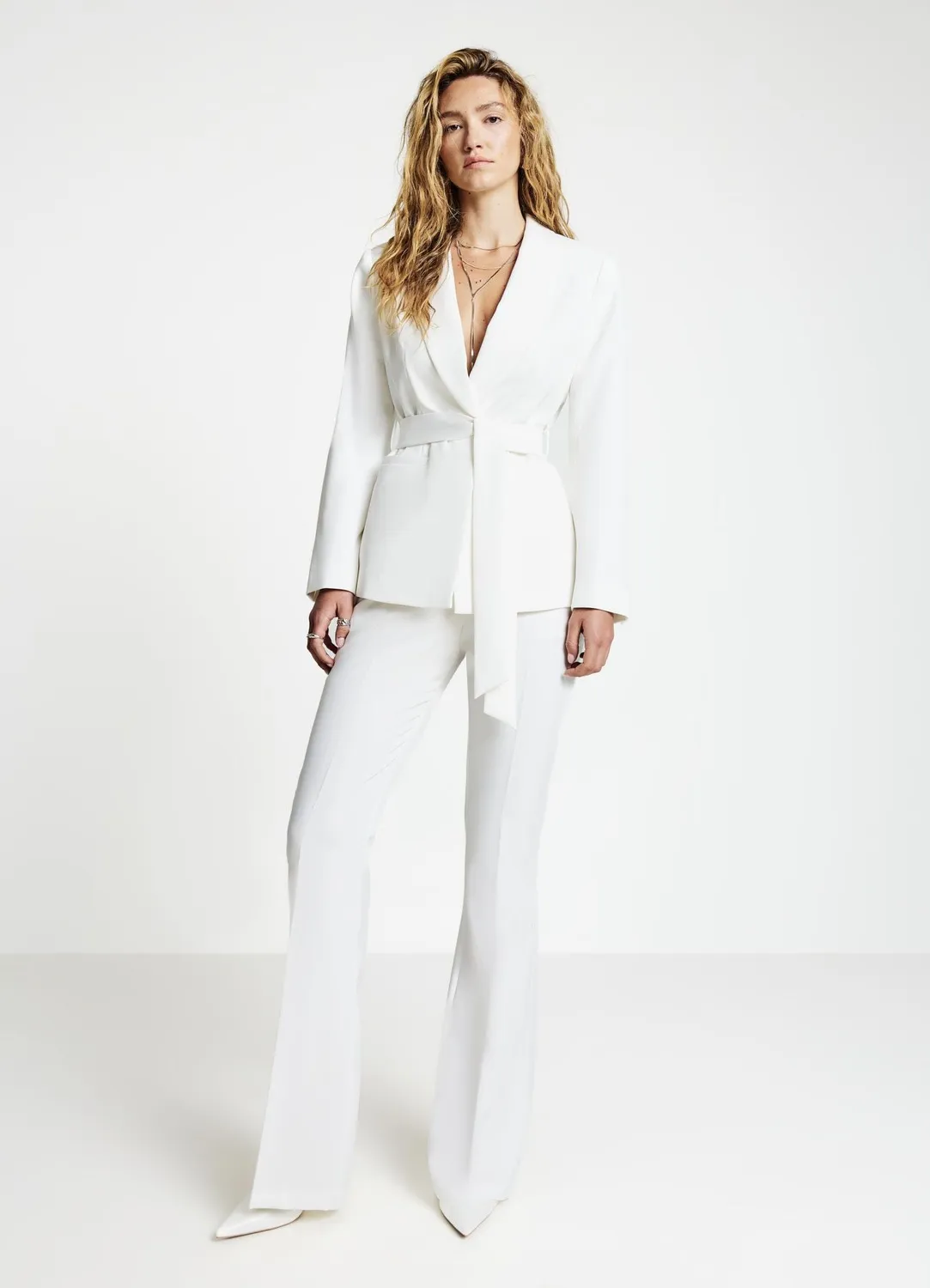 Calliope veste monopetto ceinturée femme col châle