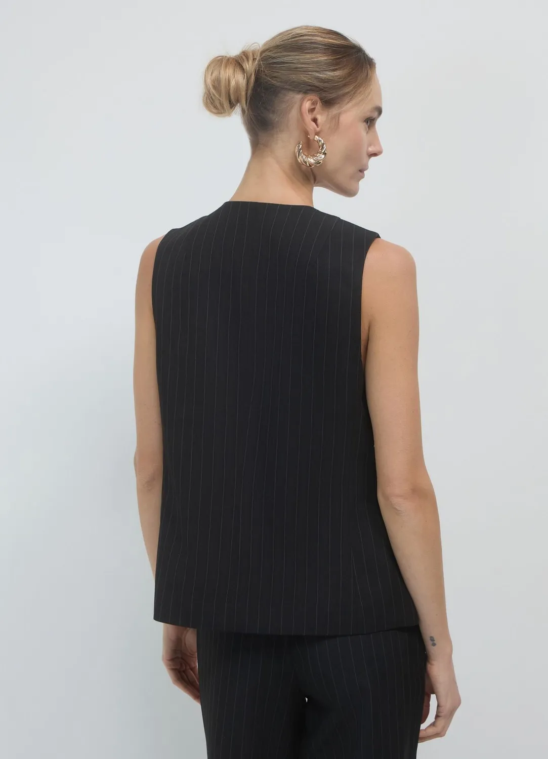Calliope gilet rayé femme boutonnage haut