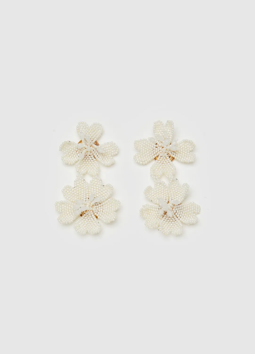 Calliope boucles oreilles pendantes fleurs perles TU