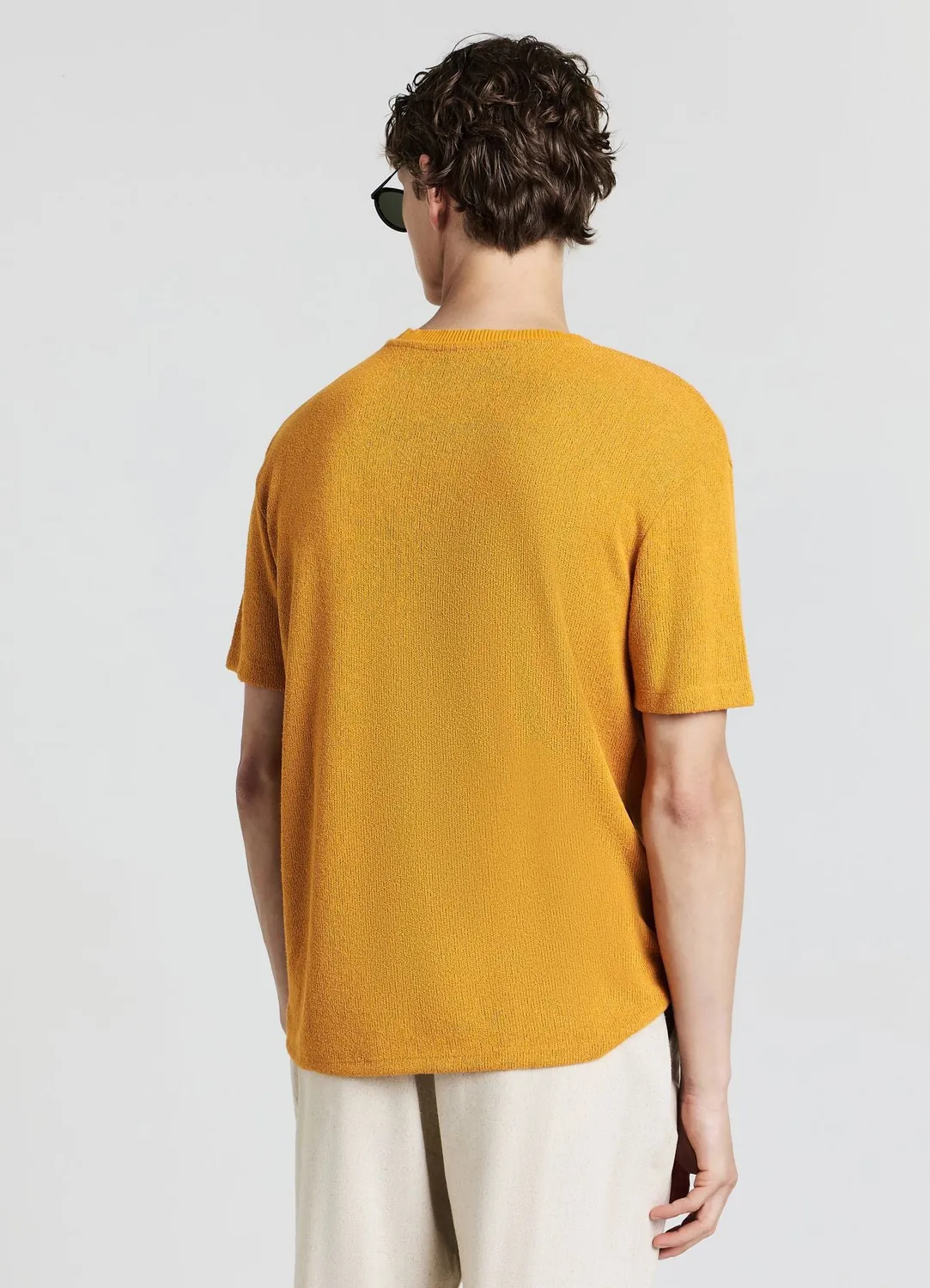 Calliope T-shirt homme texturé col rond coton