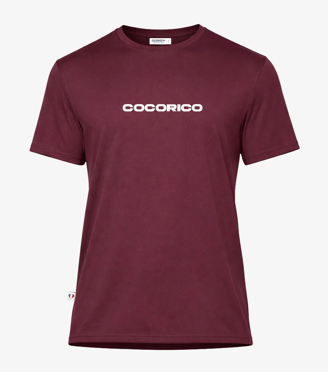 Cocorico Impact t-shirt sport homme bordeaux technique