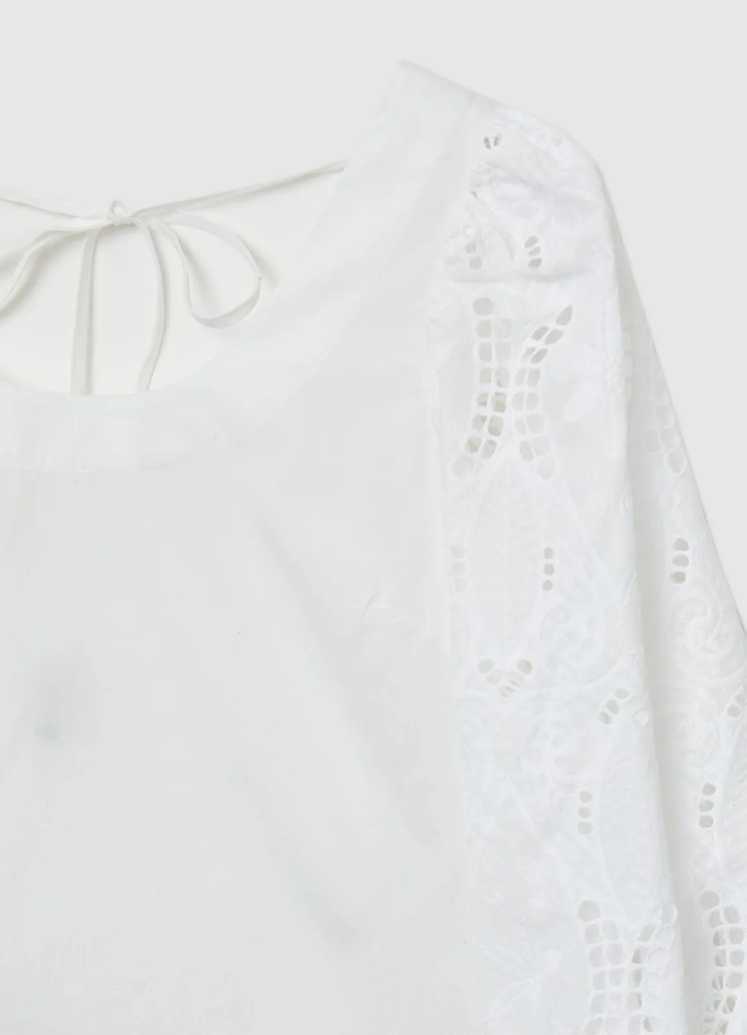 Calliope Blouse Broderie Anglaise Manches Longues