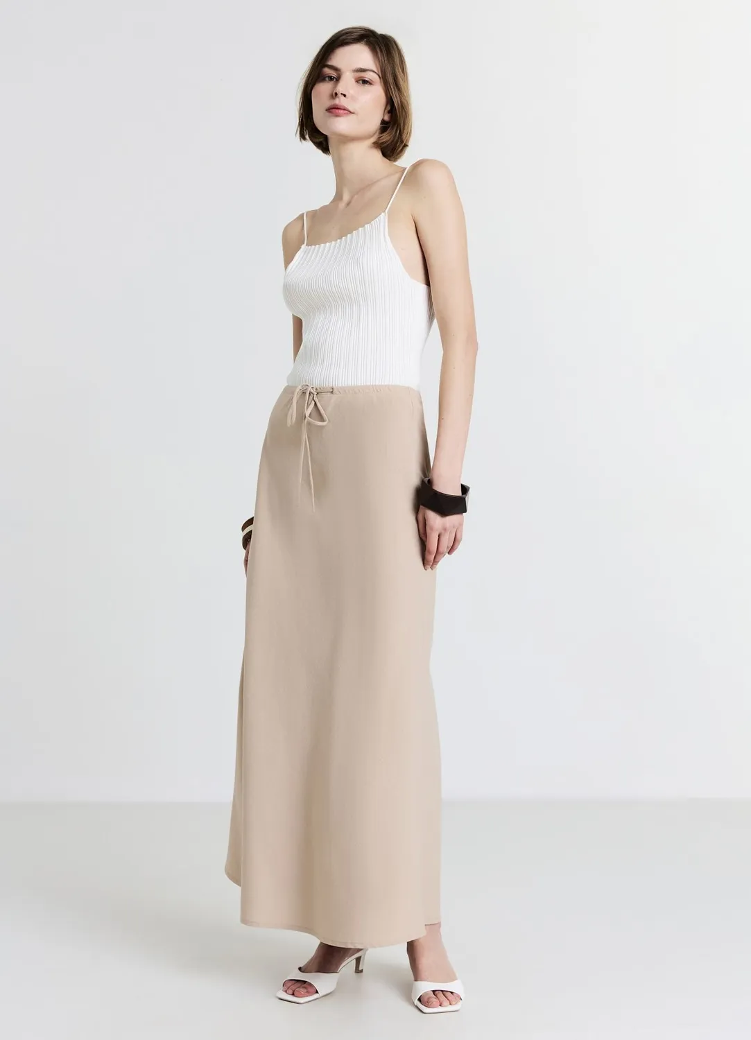 Calliope top maille bretelles fines femme uni