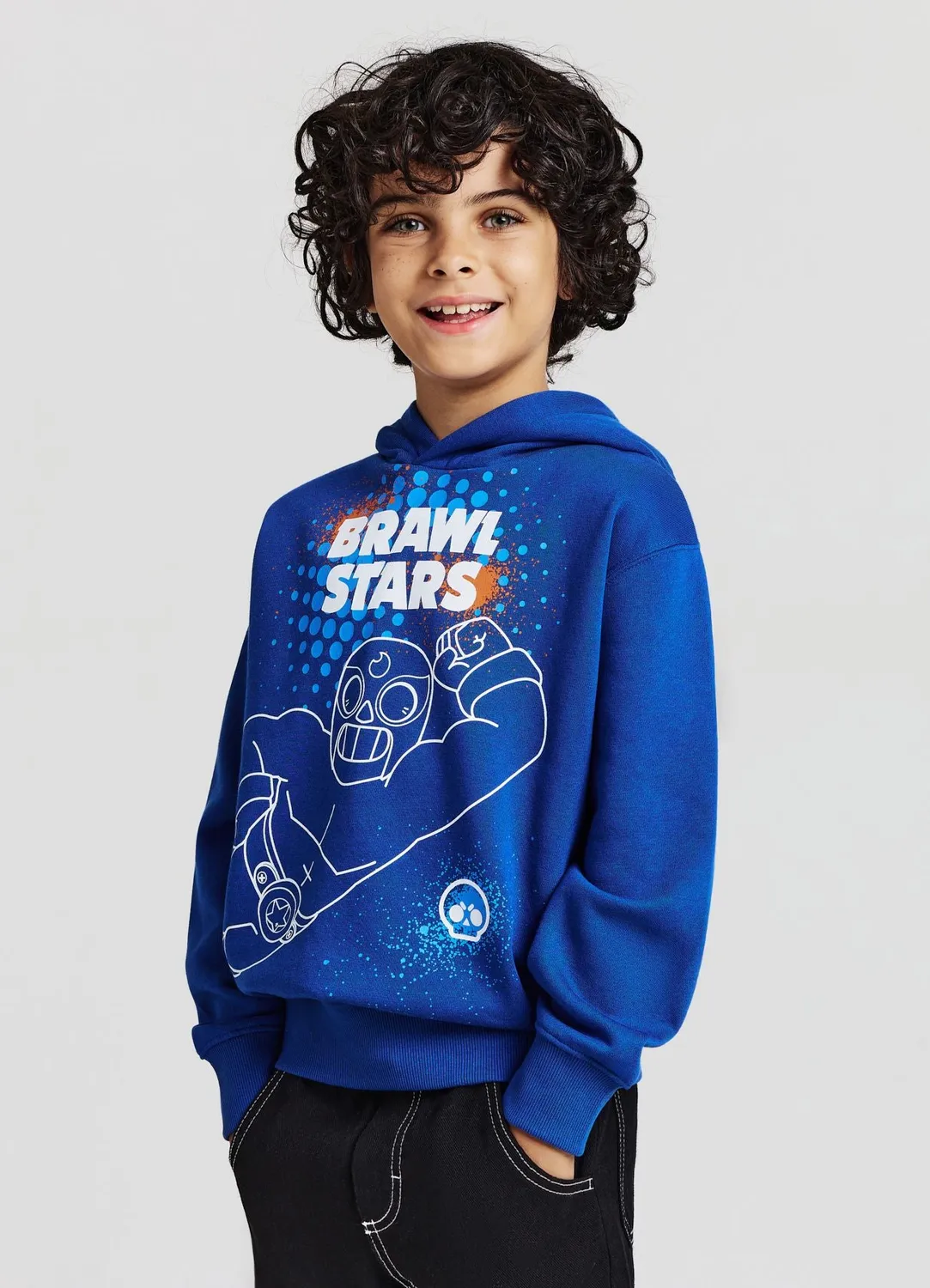 Calliope flammes et écrit sweat garçon capuche