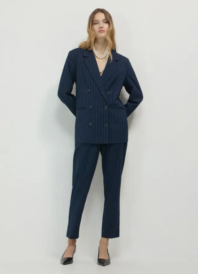 Calliope Veste Croisée Femme à Rayures Taille S