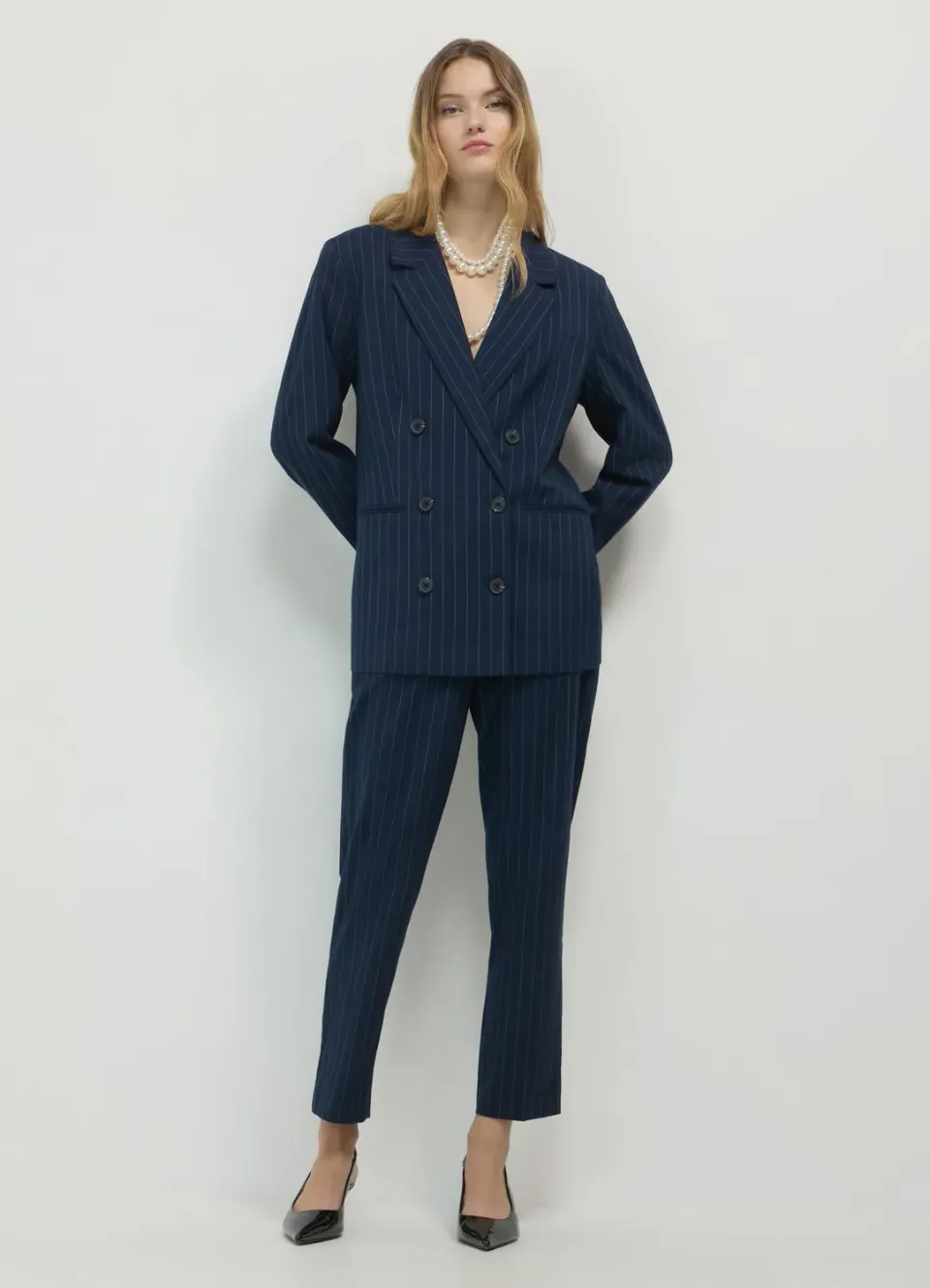 Calliope Veste Croisée Femme à Rayures Taille S
