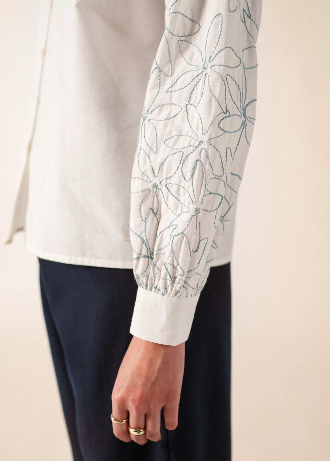 Saint James Florica chemise écume popeline coton