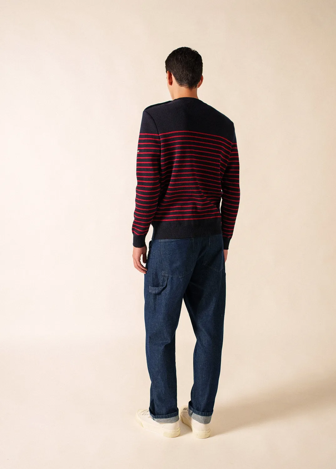 Saint James Binic pull marin navy médoc laine