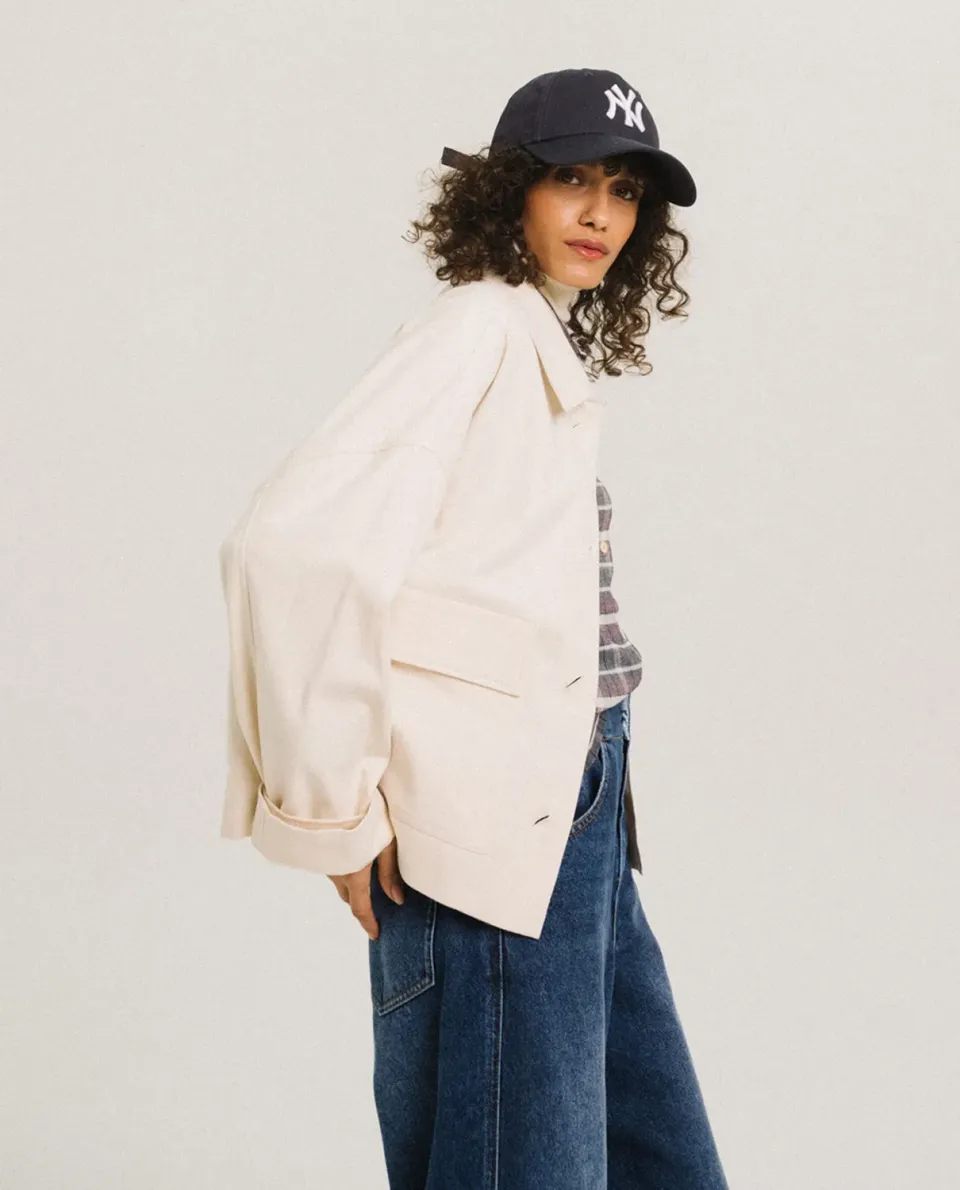 Tinsels Frantzy veste courte écru flanelle