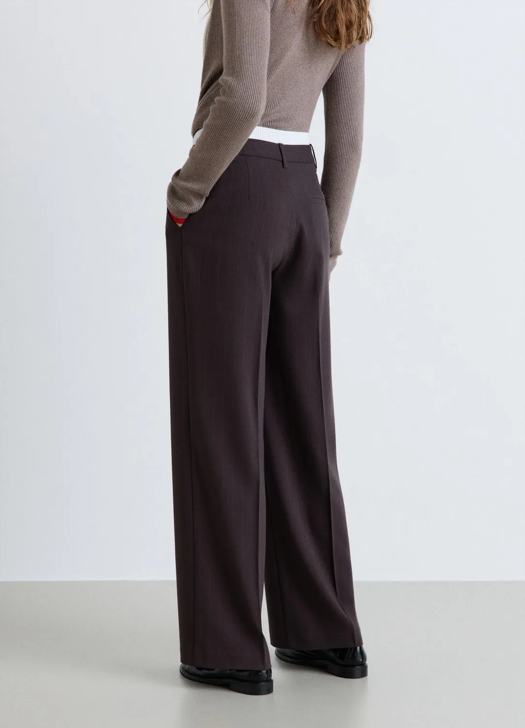 Calliope pantalon palazzo femme rayé taille boxer