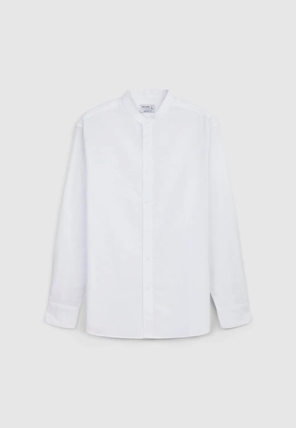Calliope chemise col coréen lin homme coupe regular