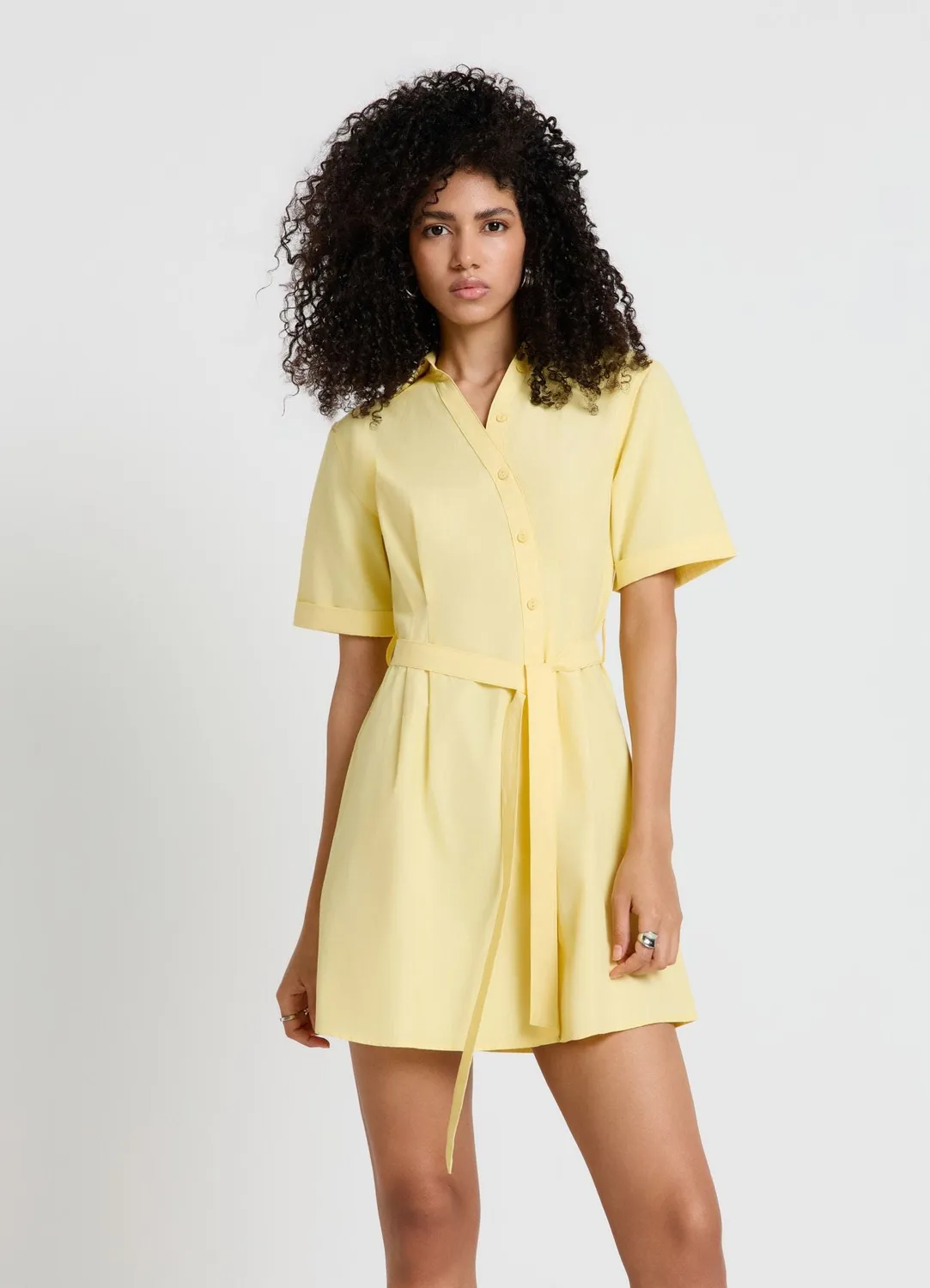Calliope Atelier robe chemisier courte ceinture femme