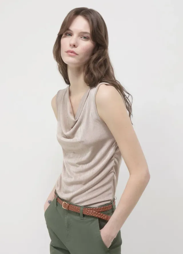 Calliope top drapé femme uni