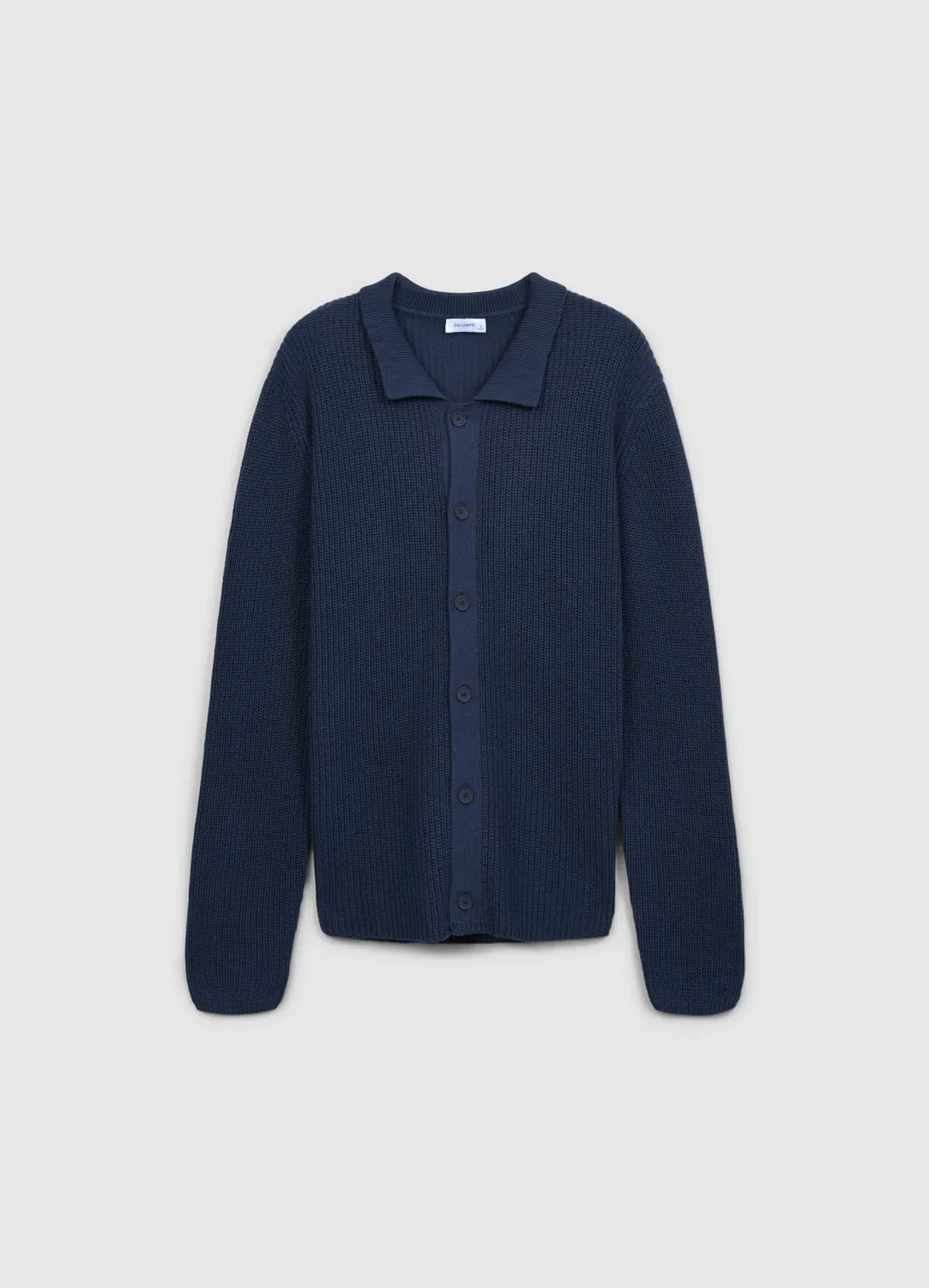 Calliope Cardigan col chemise homme M maille unie