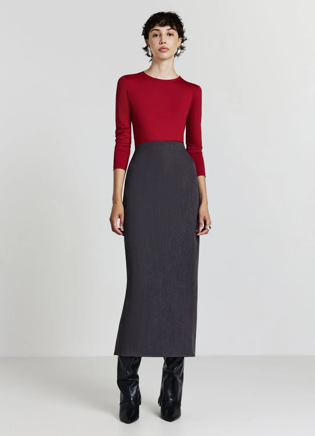Calliope Body col rond femme manches longues uni