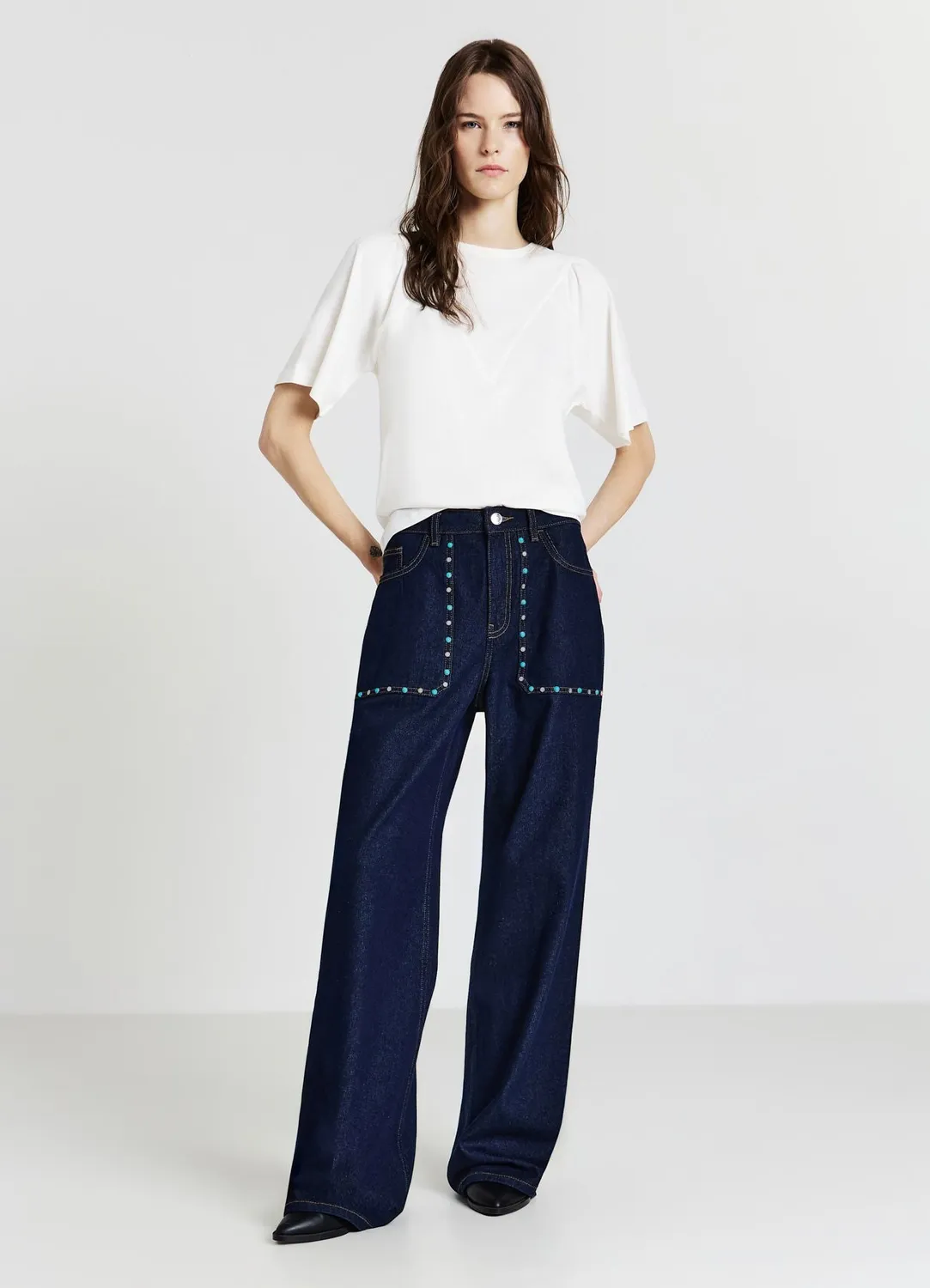 Calliope jean droit clouté femme casual