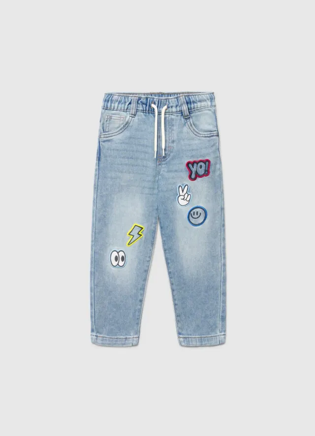 Calliope jean jogger patch garçon